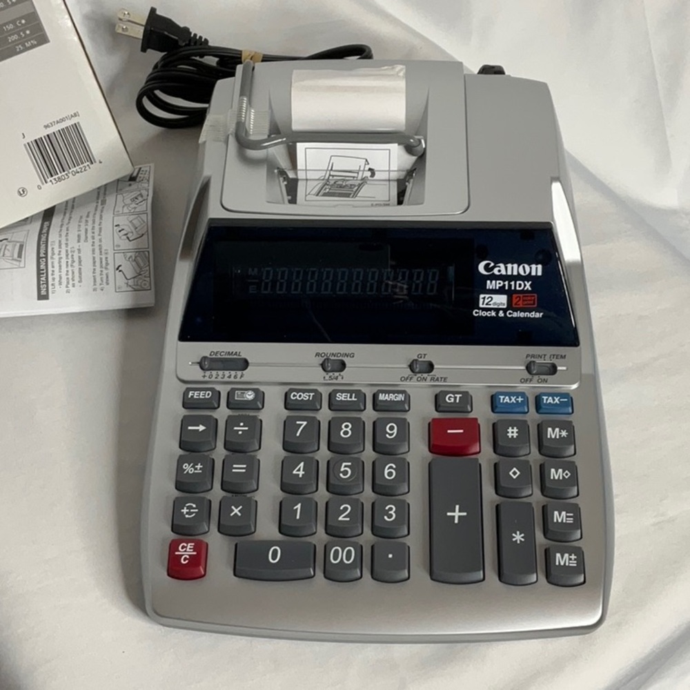 Canon MP11DX Printing Calculator - Silver NWT